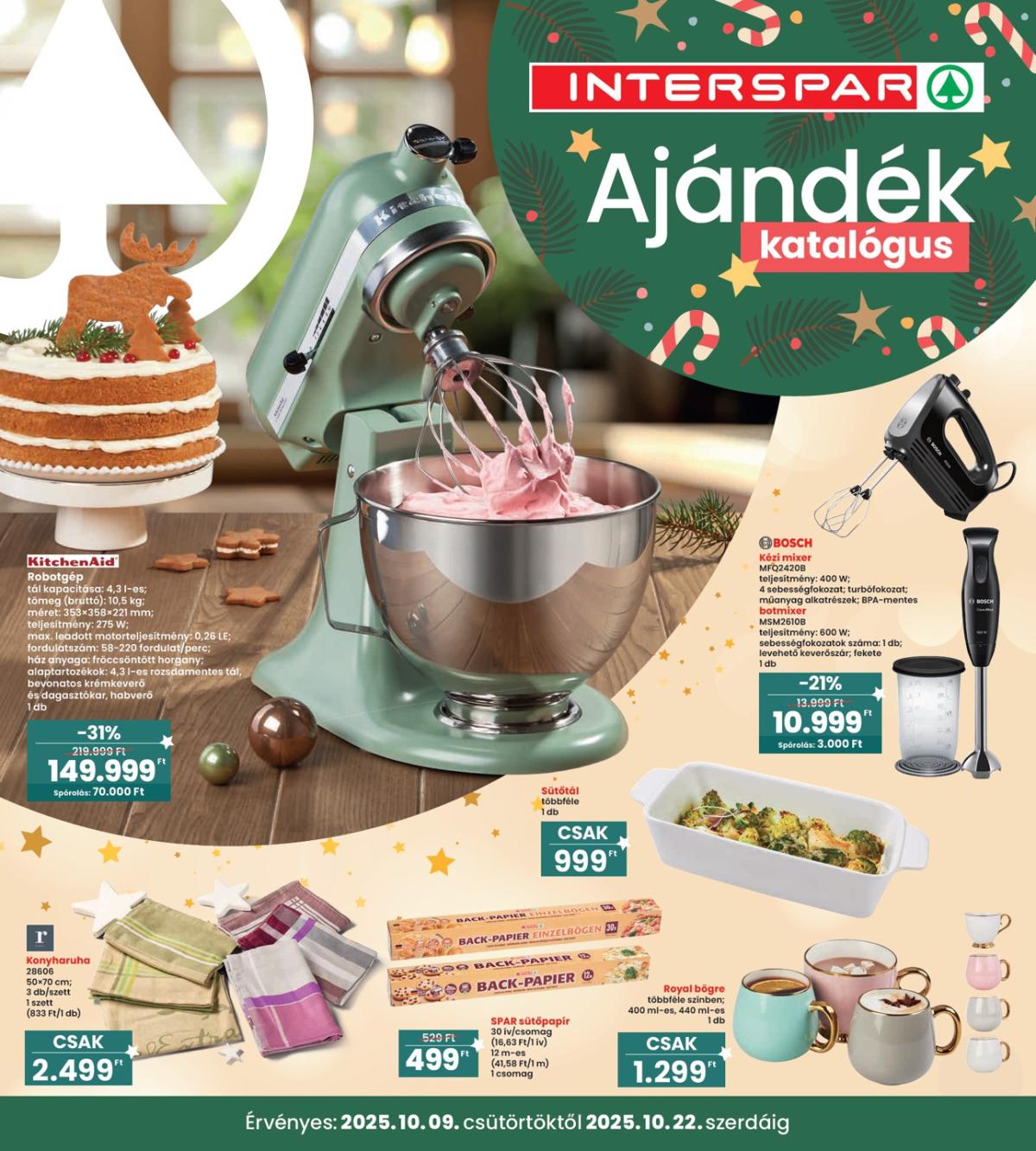 INTERSPAR - Ajándék katalógus akciós újság, érvényes 10.09. - 10.22.