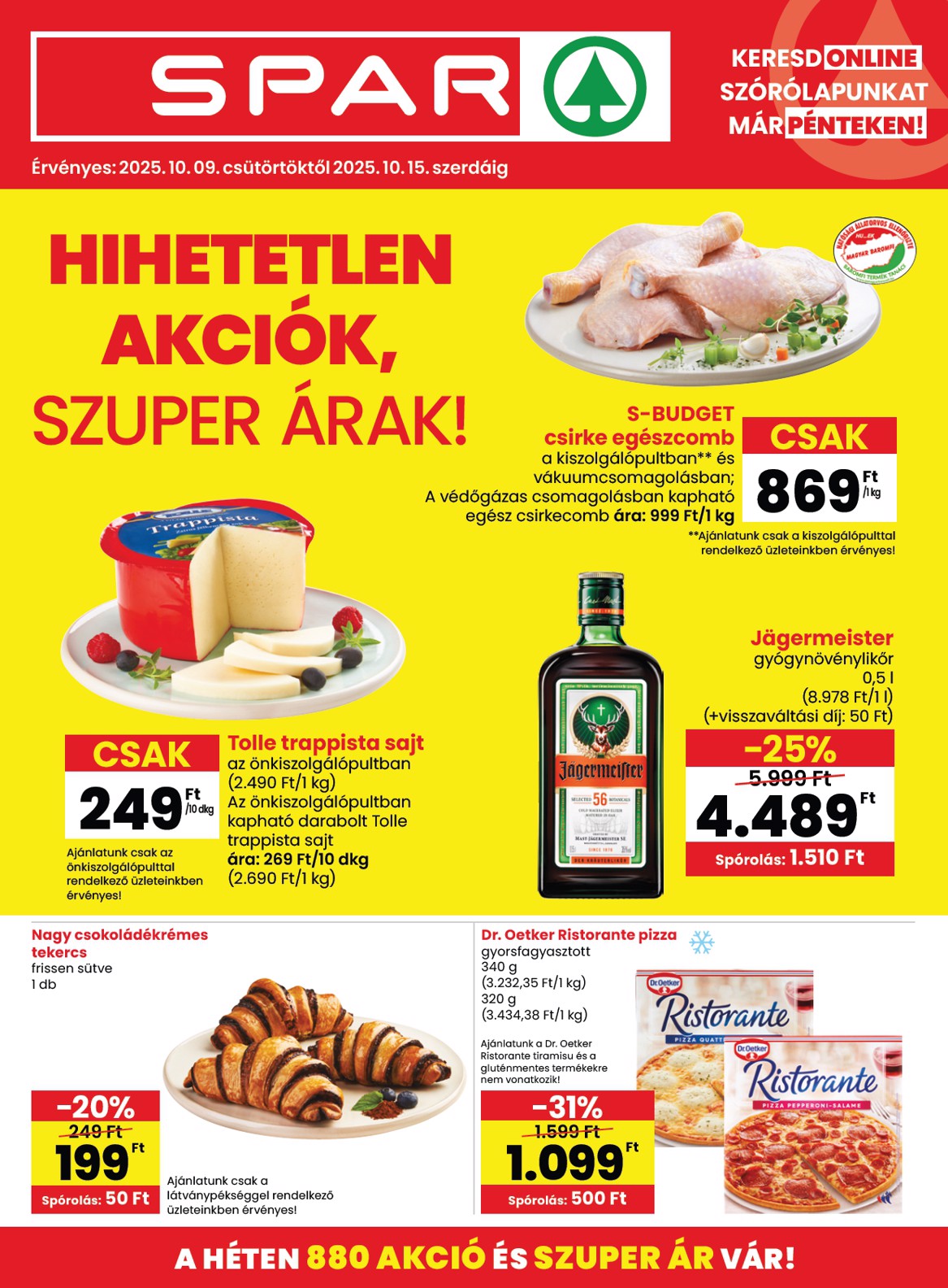 SPAR akciós újság, érvényes 10.09. - 10.15.