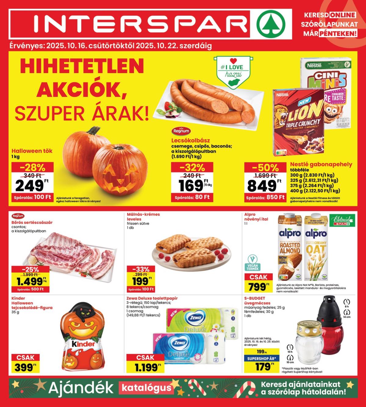 INTERSPAR akciós újság, érvényes 10.16. - 10.22.