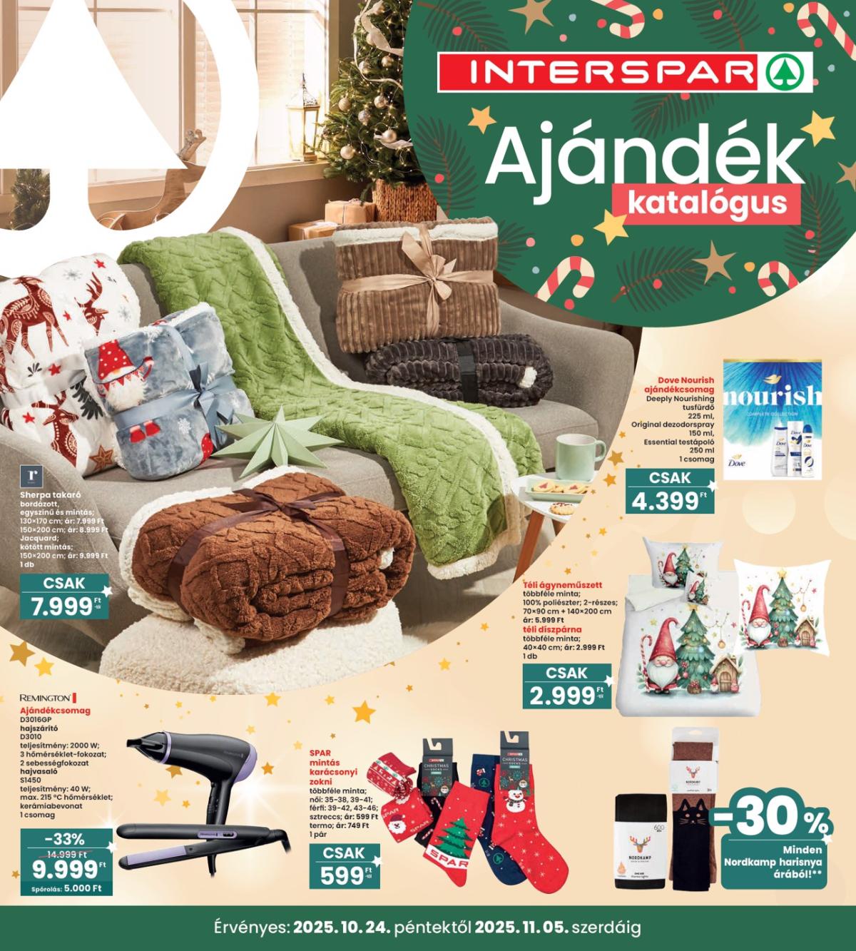 INTERSPAR - Ajándék katalógus akciós újság, érvényes 10.24. - 11.05.