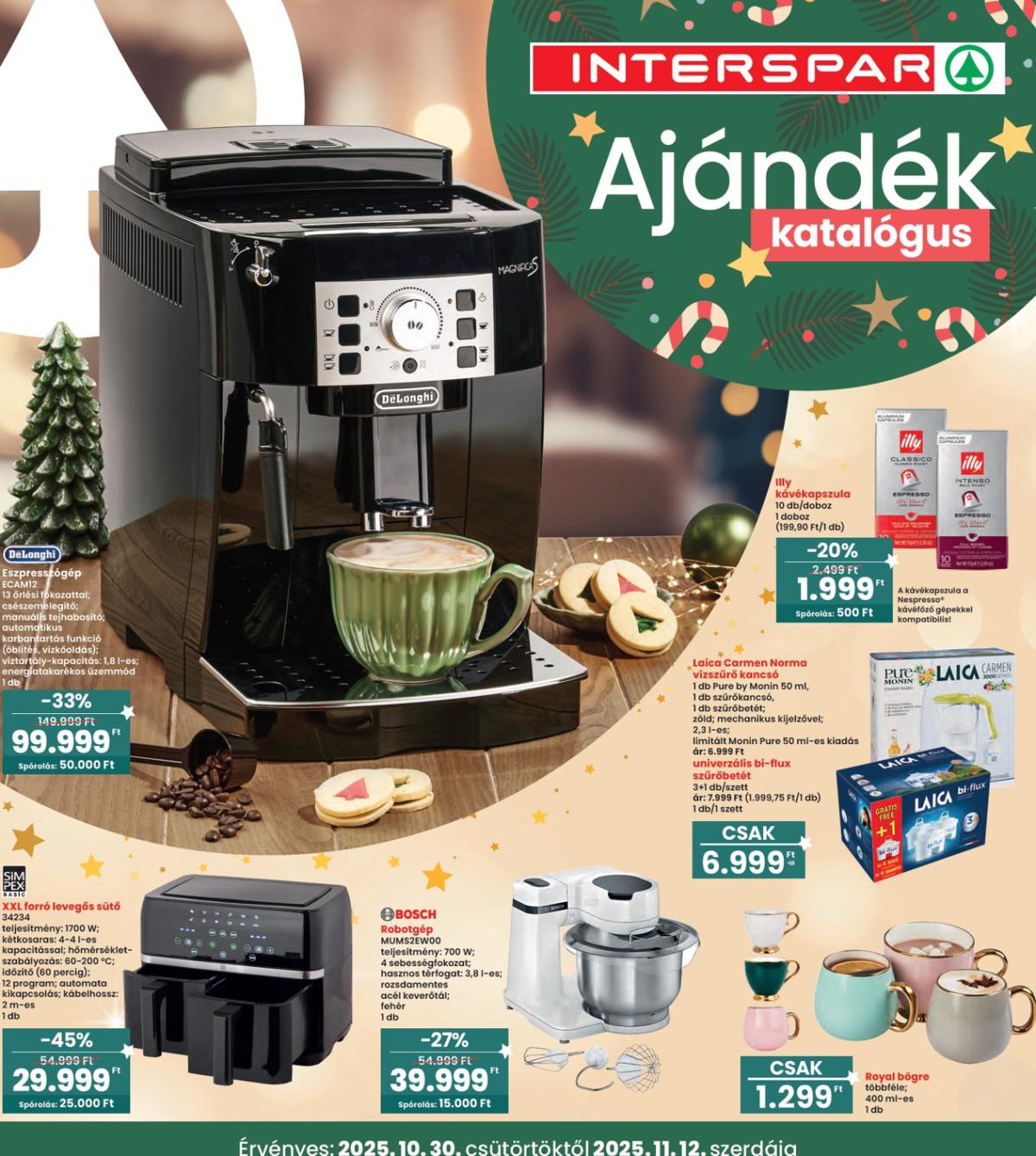 INTERSPAR - Ajándék katalógus akciós újság, érvényes 10.30. - 11.12.