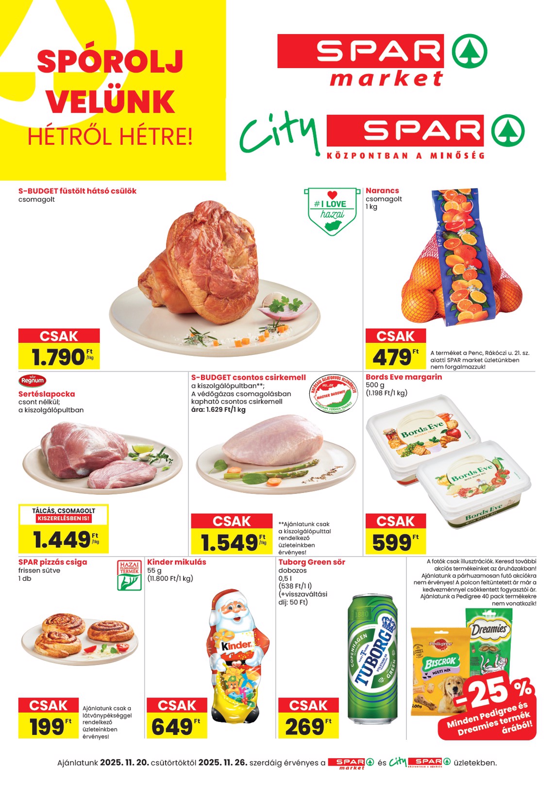 SPAR - Market, City akciós újság, érvényes 11.20. - 11.26.