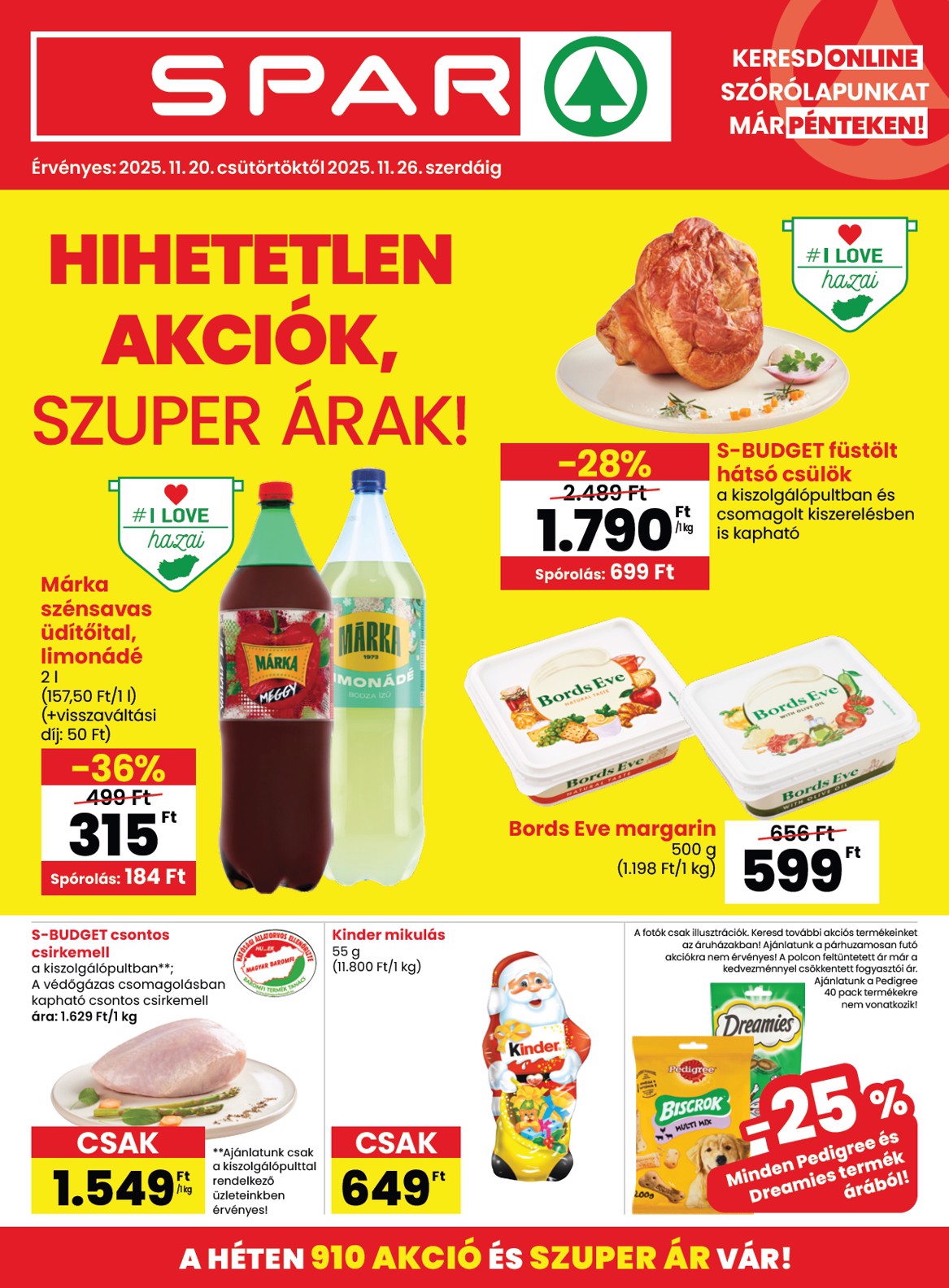 SPAR akciós újság, érvényes 11.20. - 11.26.