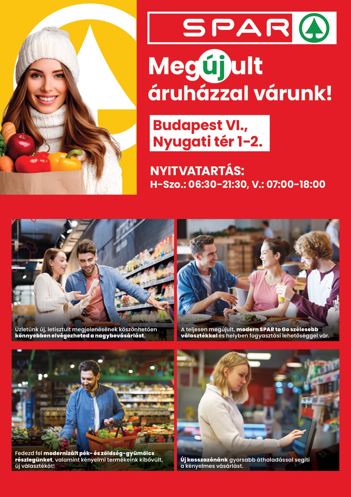 SPAR - BP. Nyugati tér üzlet megújulás akciós újság, érvényes 12.04. - 12.10.