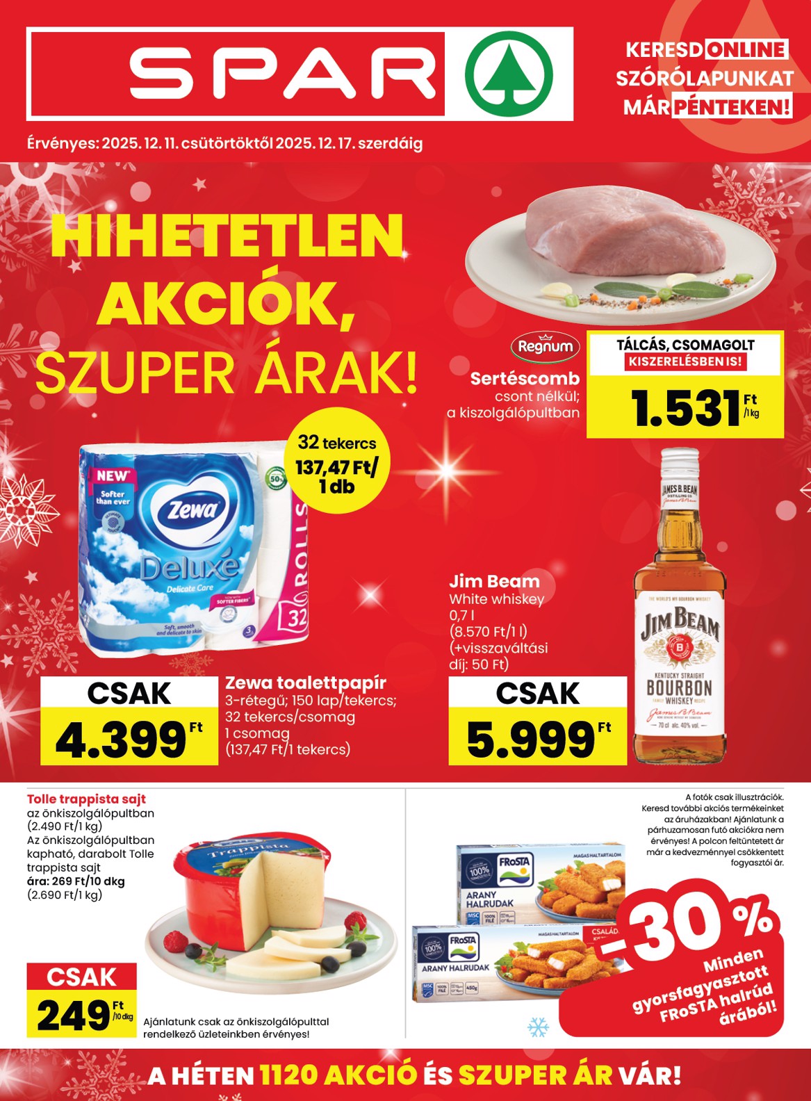 SPAR akciós újság, érvényes 12.11. - 12.17.