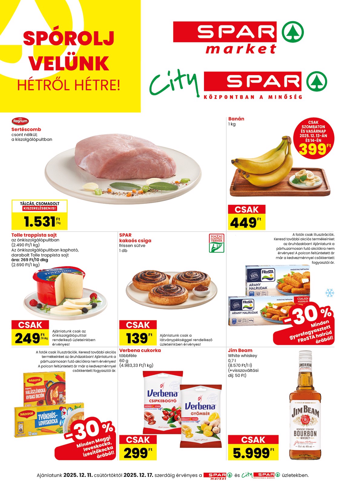 SPAR - Market, City akciós újság, érvényes 12.11. - 12.17.