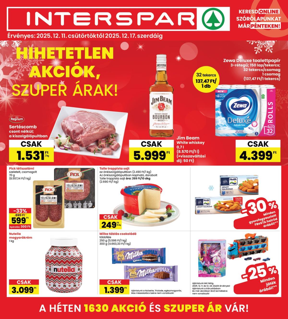 INTERSPAR akciós újság, érvényes 12.11. - 12.17.