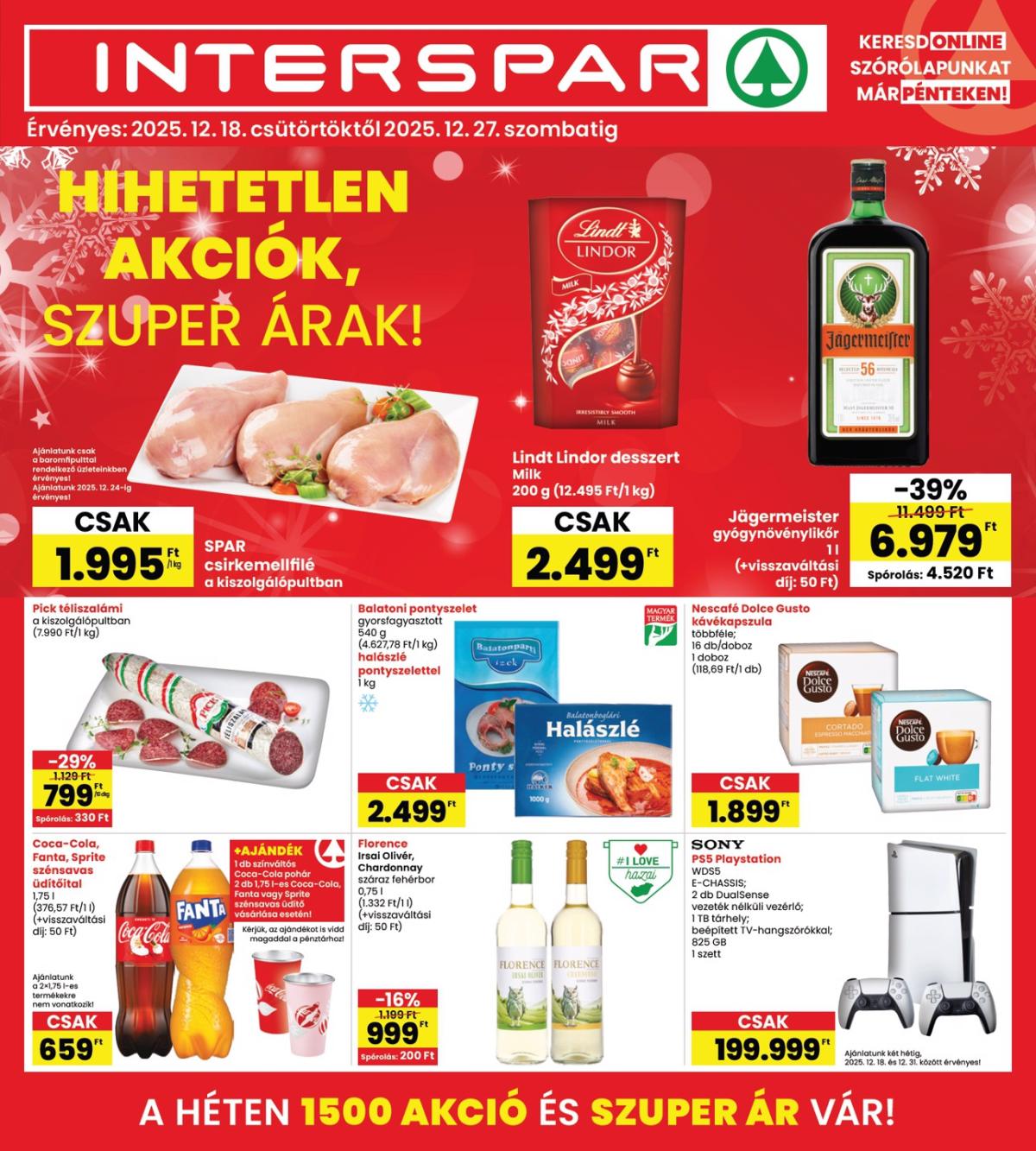 INTERSPAR akciós újság, érvényes 12.18. - 12.27.