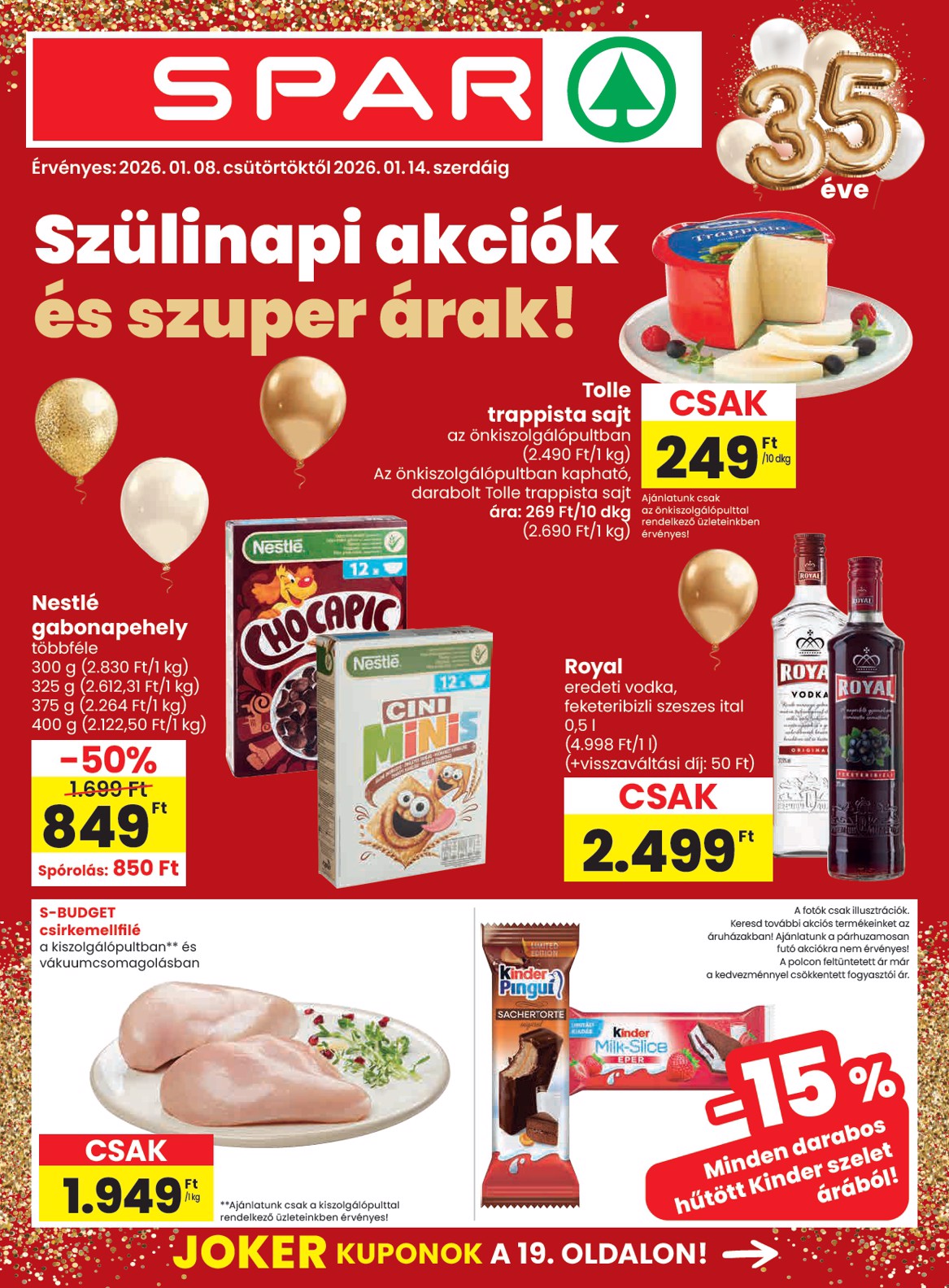 SPAR akciós újság, érvényes 01.08. - 01.14.