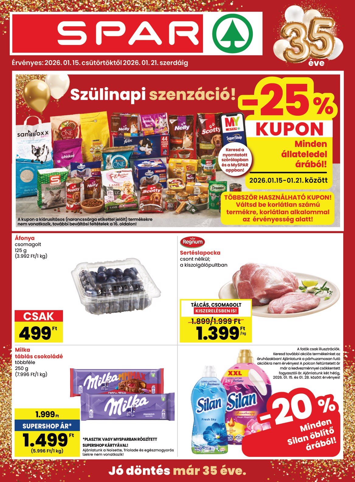 SPAR akciós újság, érvényes 01.15. - 01.21.