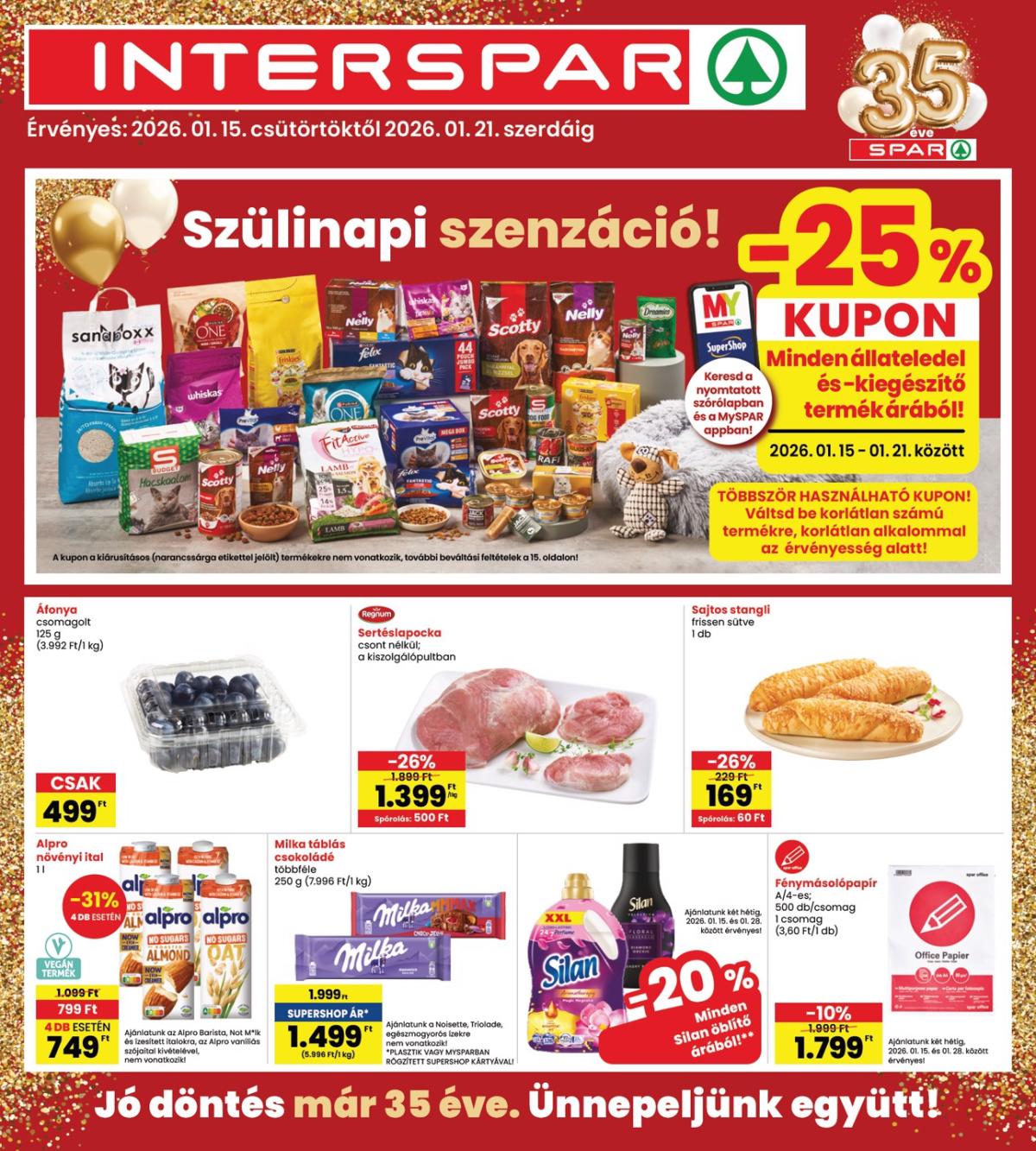 INTERSPAR akciós újság, érvényes 01.15. - 01.21.