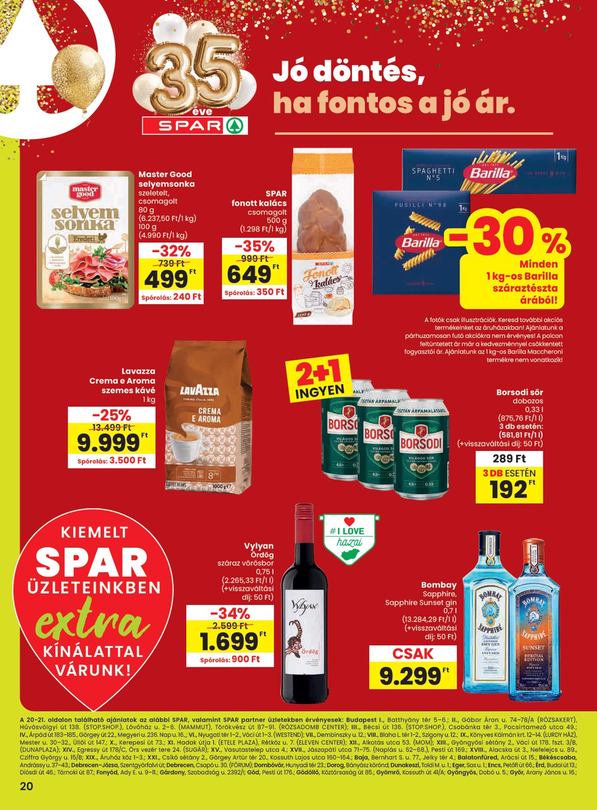 SPAR - Extra akciós újság, érvényes 01.15. - 01.21.