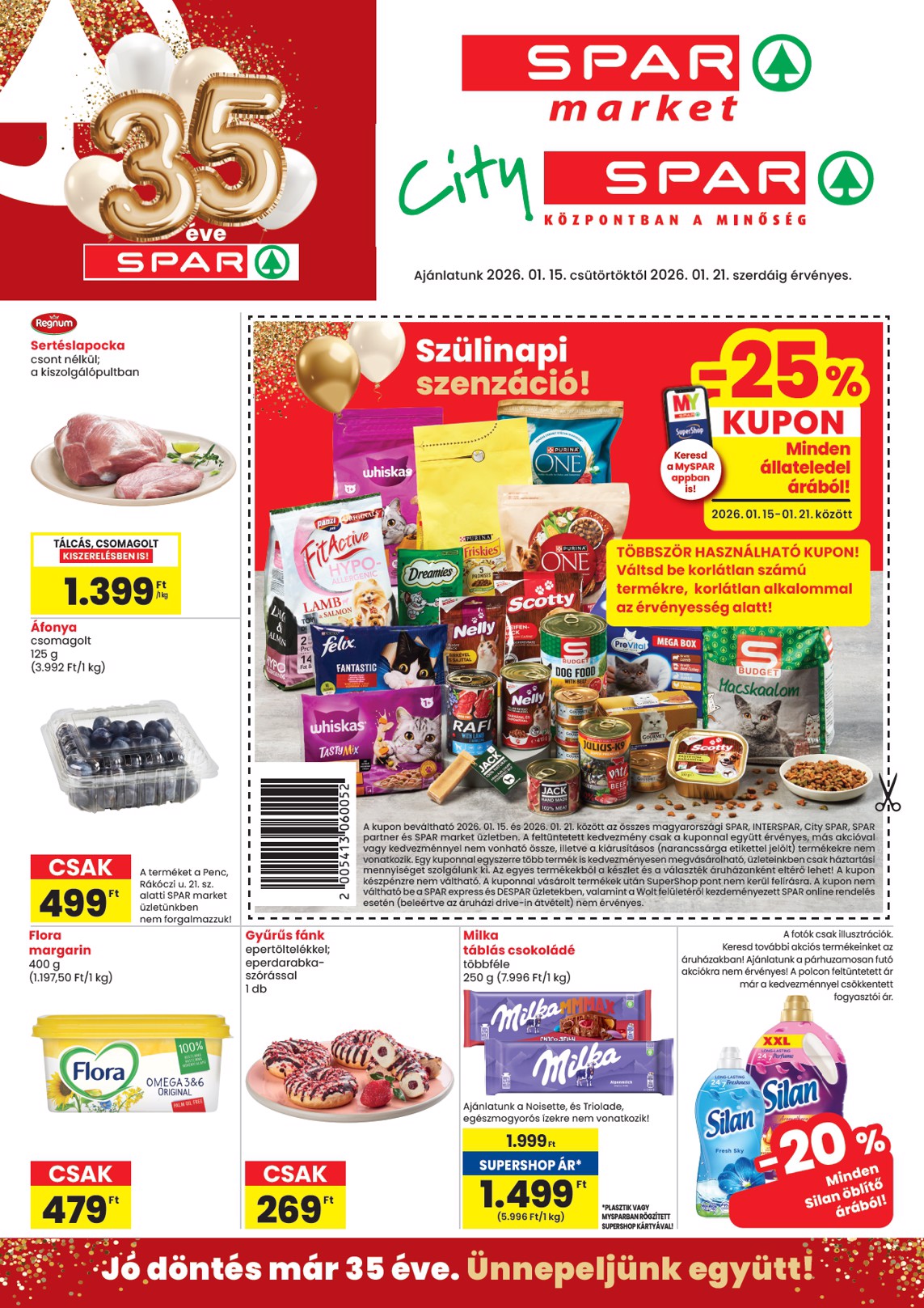 SPAR - Market, City akciós újság, érvényes 01.15. - 01.21.