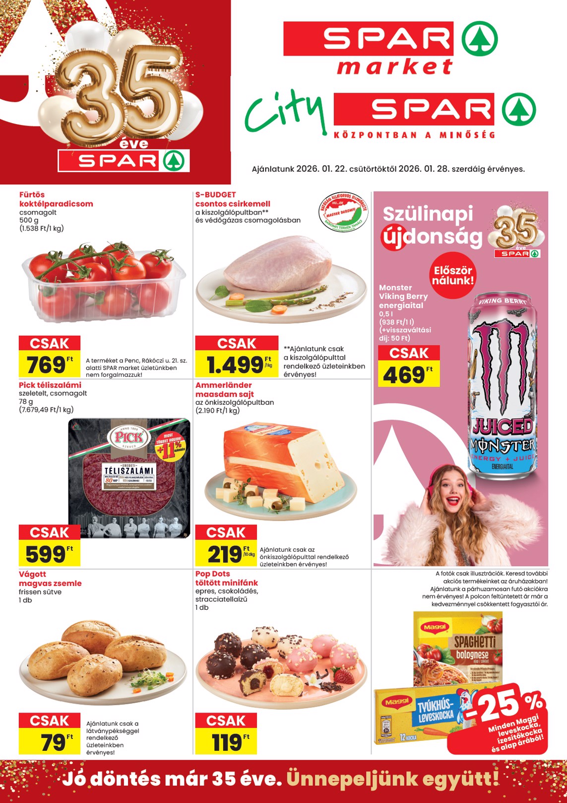 SPAR - Market, City akciós újság, érvényes 01.22. - 01.28.