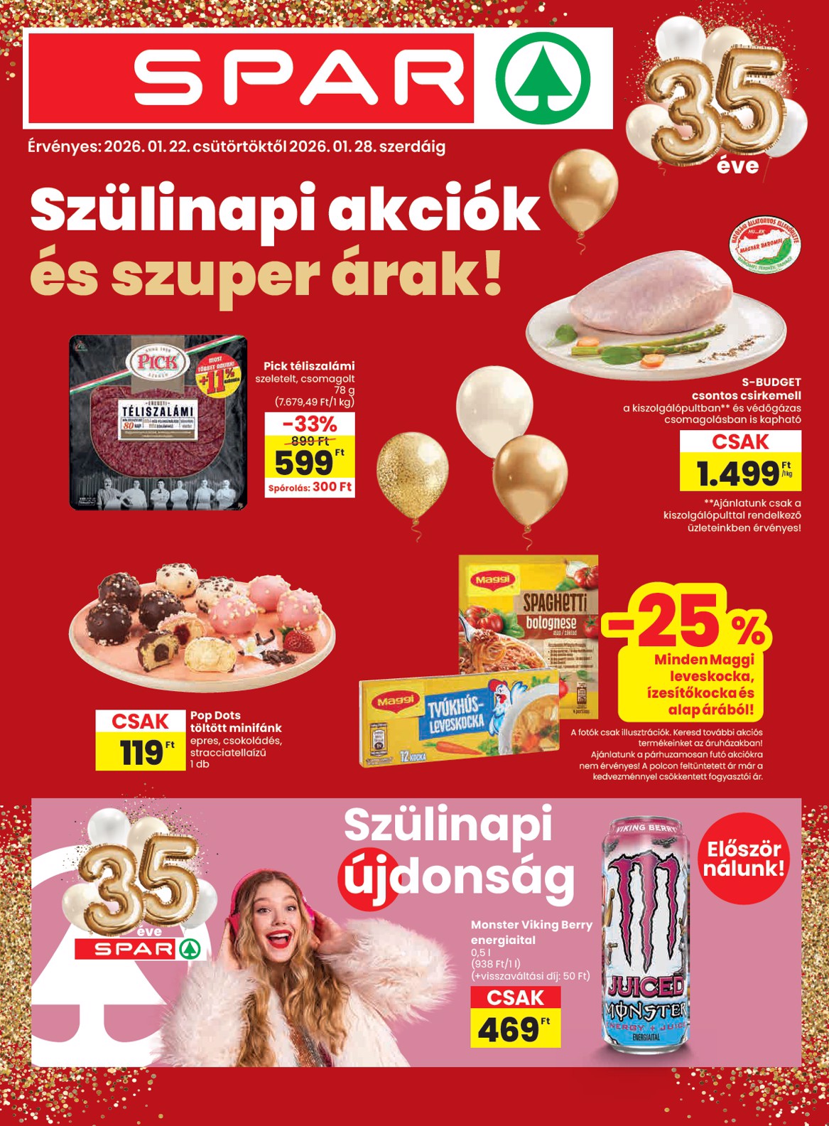 SPAR akciós újság, érvényes 01.22. - 01.28.