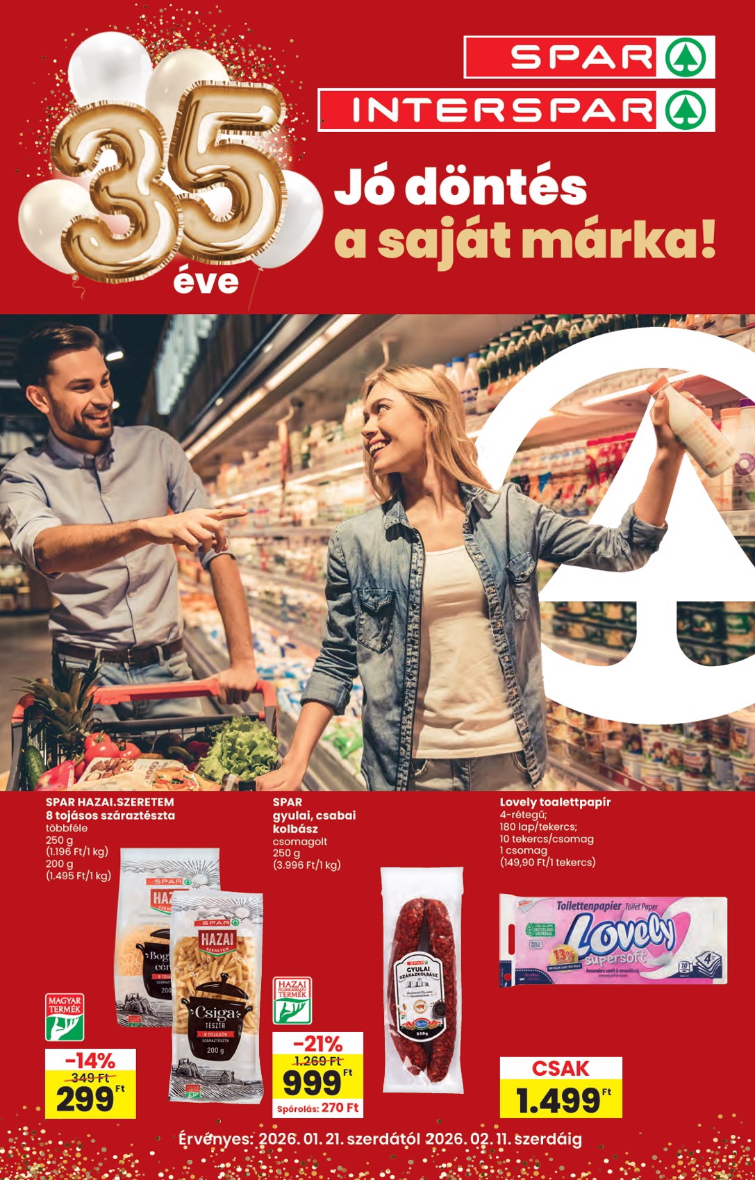 SPAR - Saját márka katalógus akciós újság, érvényes 01.21. - 02.11.