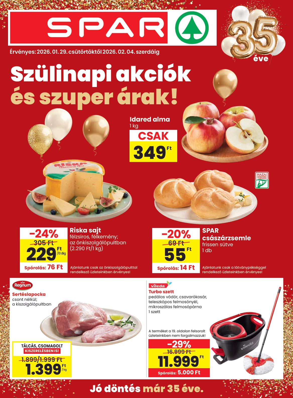 SPAR akciós újság, érvényes 01.29. - 02.04.