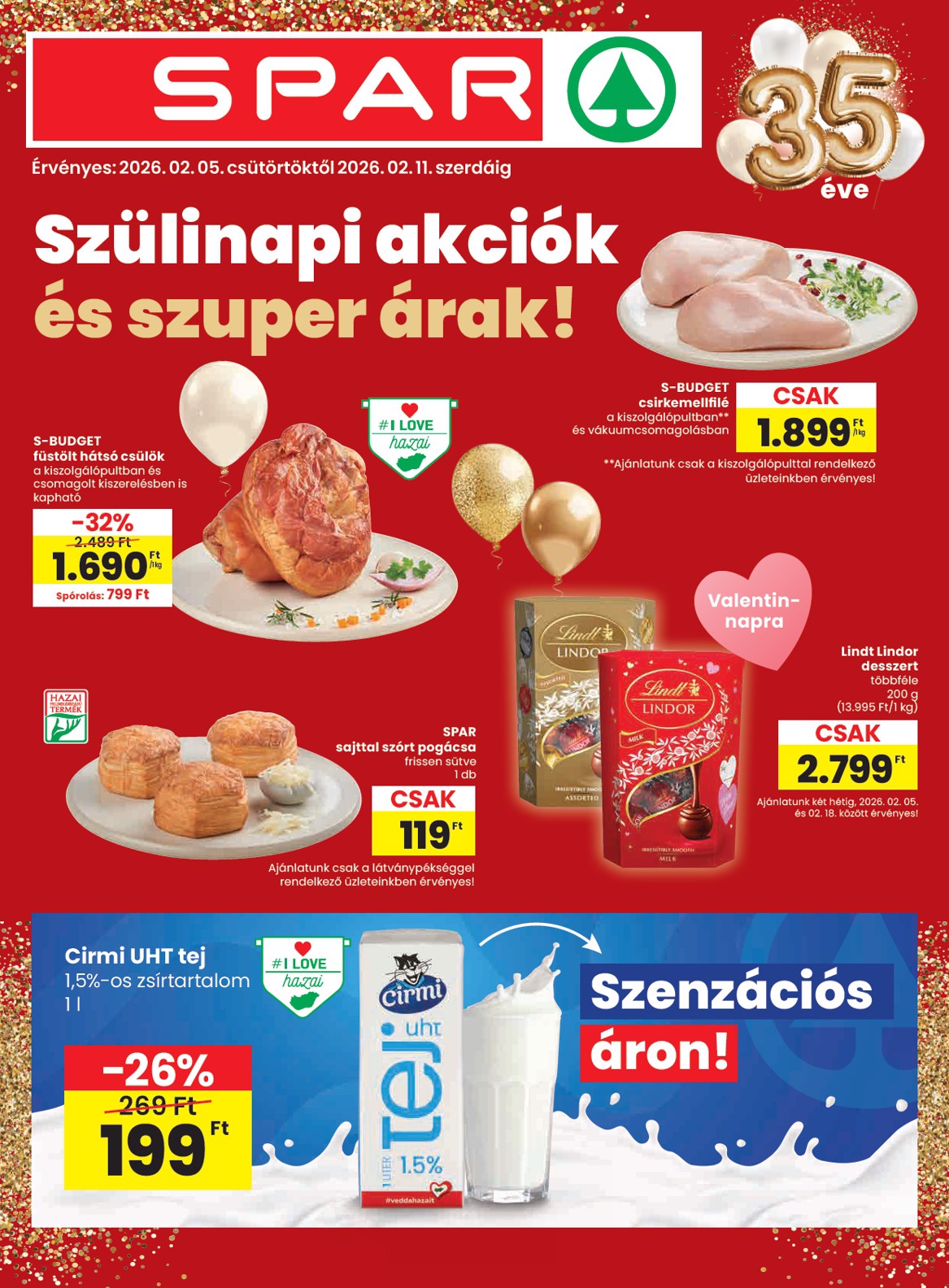 SPAR akciós újság, érvényes 2026.02.05. - 2026.02.11.