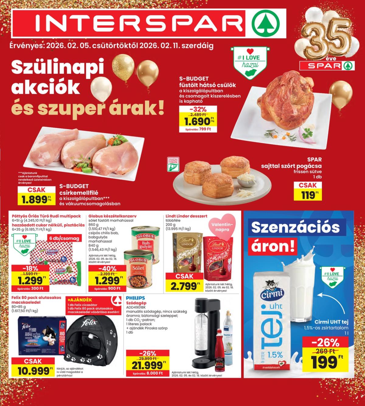 INTERSPAR akciós újság, érvényes 2026.02.05. - 2026.02.11.