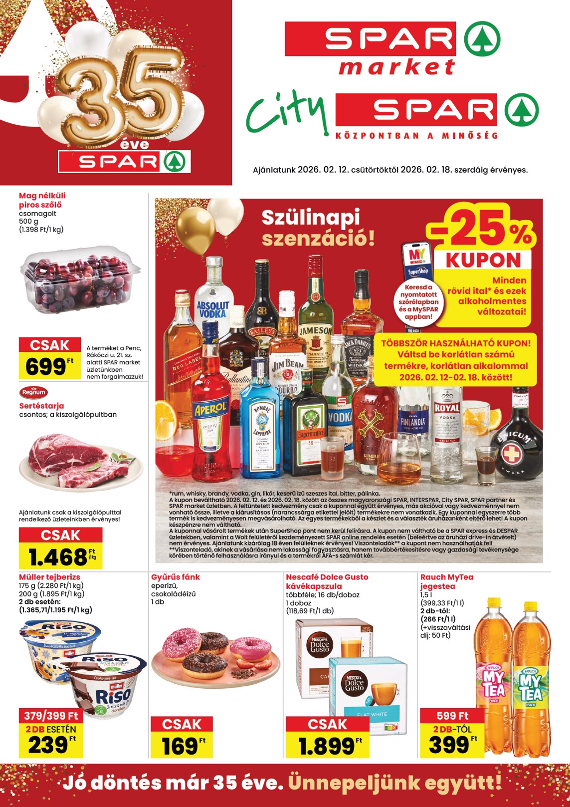 SPAR - Market, City akciós újság, érvényes 2026.02.12. - 2026.02.18.