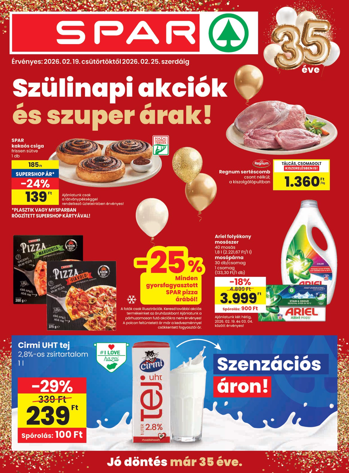 SPAR akciós újság, érvényes 2026.02.19. - 2026.02.25.