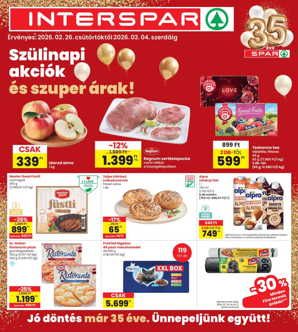 INTERSPAR akciós újság, érvényes 2026.02.26. - 2026.03.04.