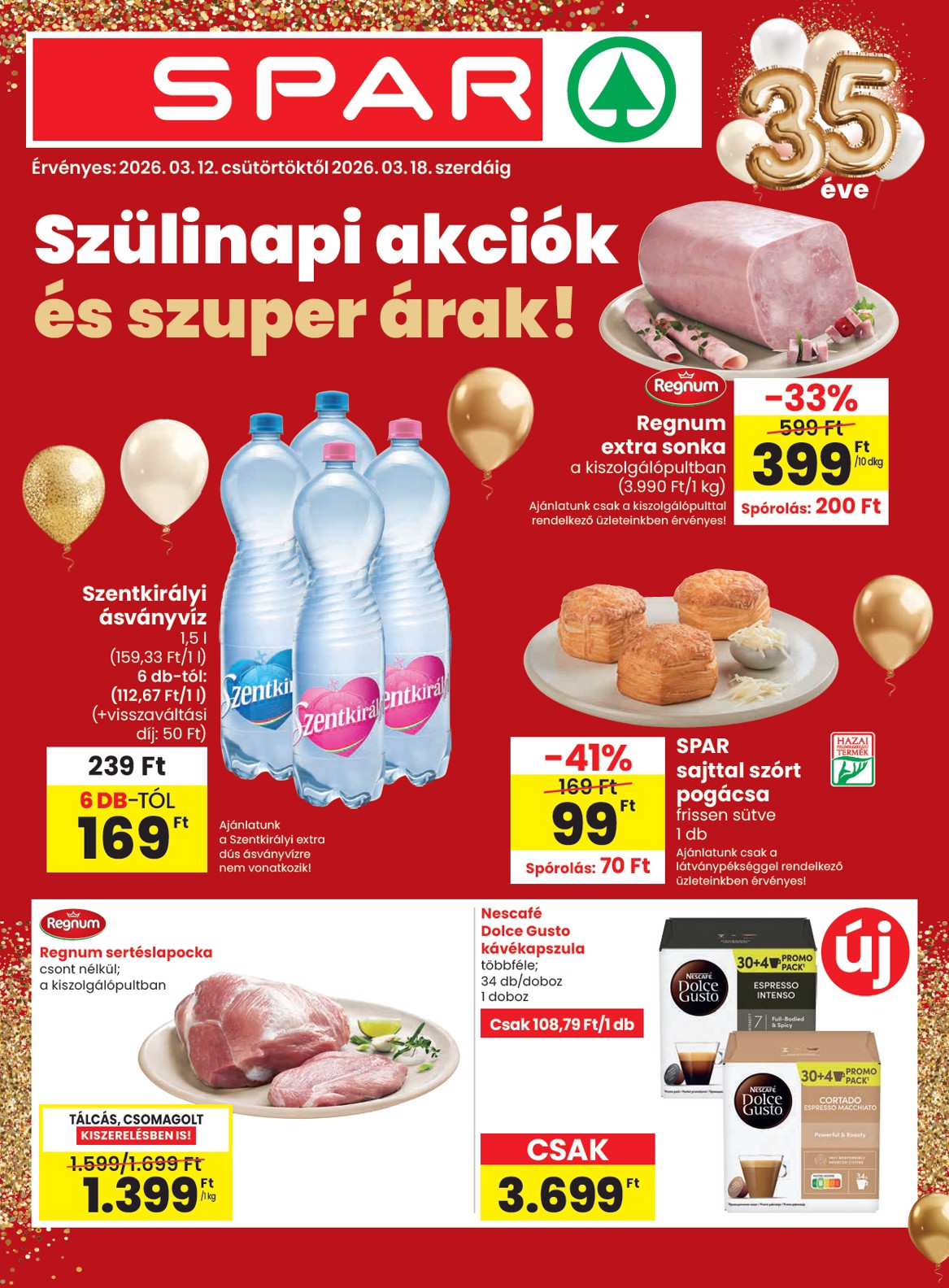 SPAR akciós újság, érvényes 2026.03.12. - 2026.03.18.