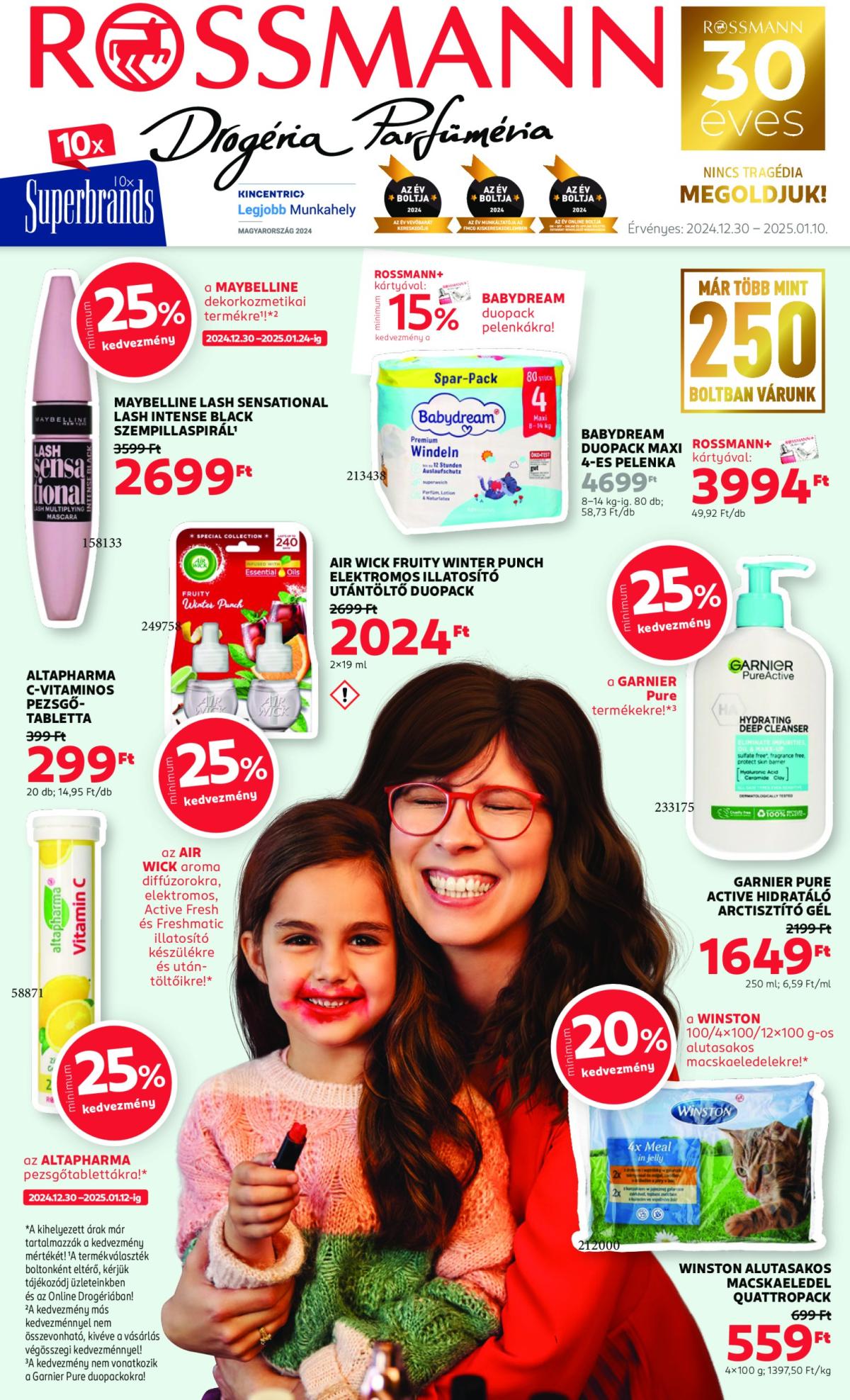 Rossmann akciós újság, érvényes 12.30. - 01.10.