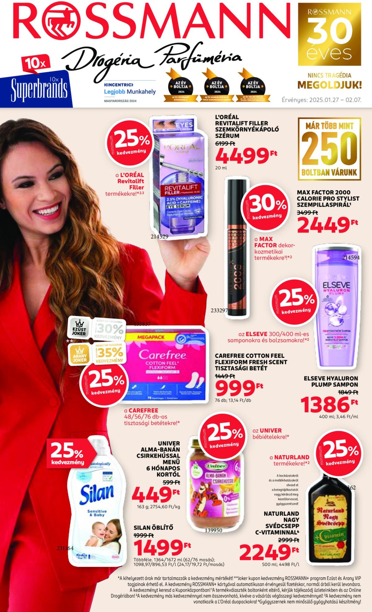 Rossmann akciós újság, érvényes 01.27. - 02.07.