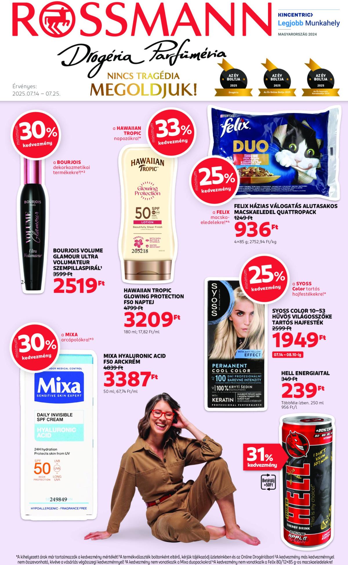 Rossmann akciós újság, érvényes 07.14. - 07.25.