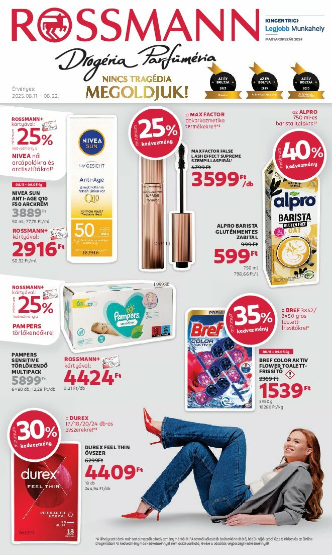 Rossmann akciós újság, érvényes 08.11. - 08.22.