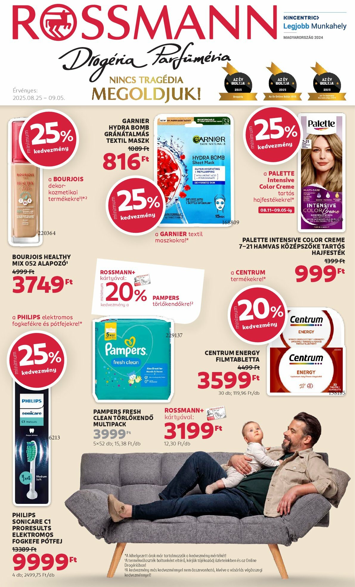 Rossmann akciós újság, érvényes 08.25. - 09.05.