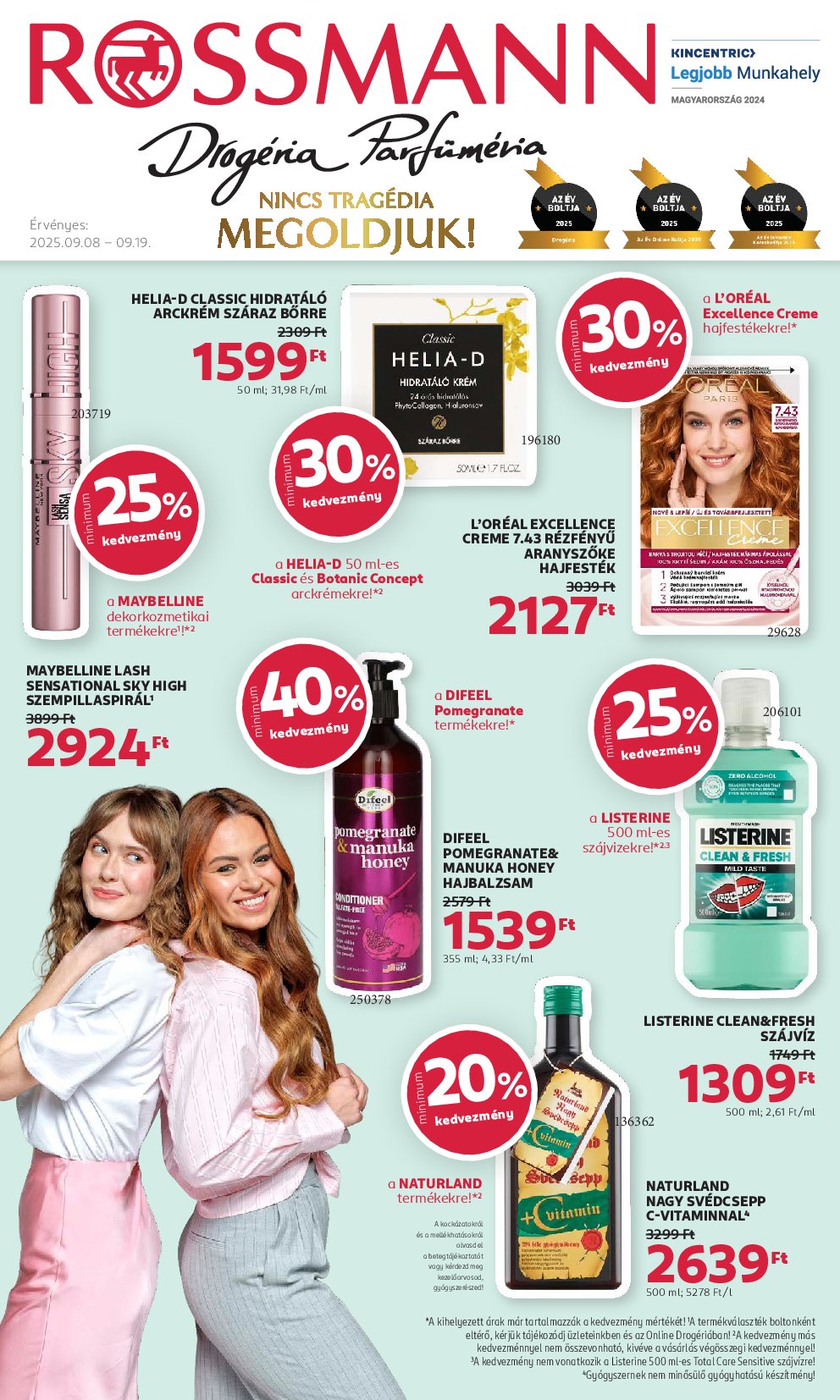 Rossmann akciós újság, érvényes 09.08. - 09.19.