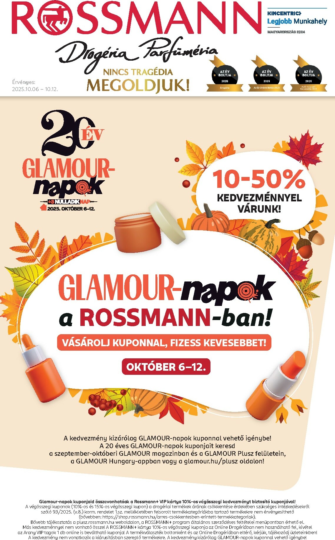 Rossmann - Kuponjaid akciós újság, érvényes 10.06. - 10.12.