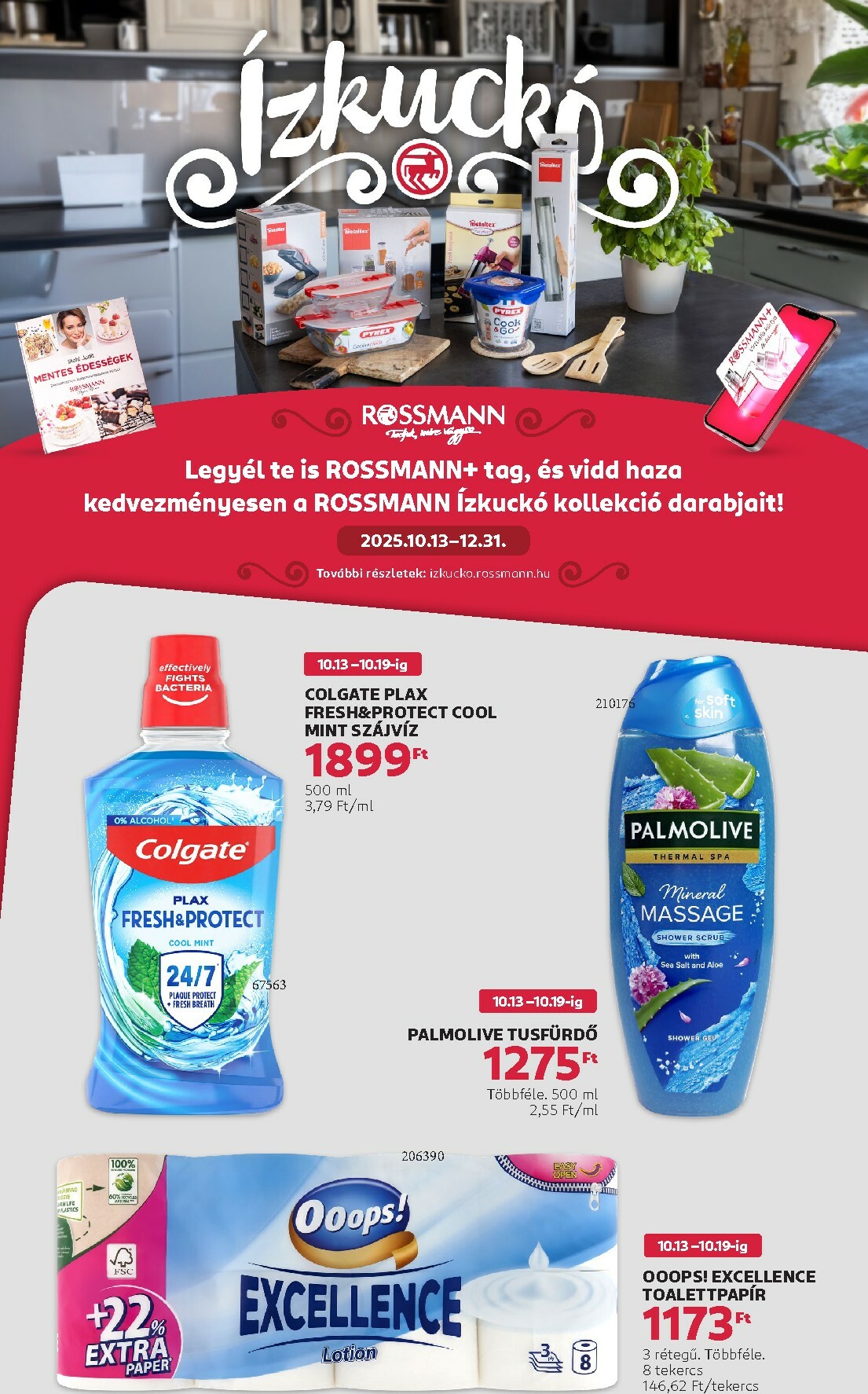Rossmann akciós újság, érvényes 10.13. - 12.31.