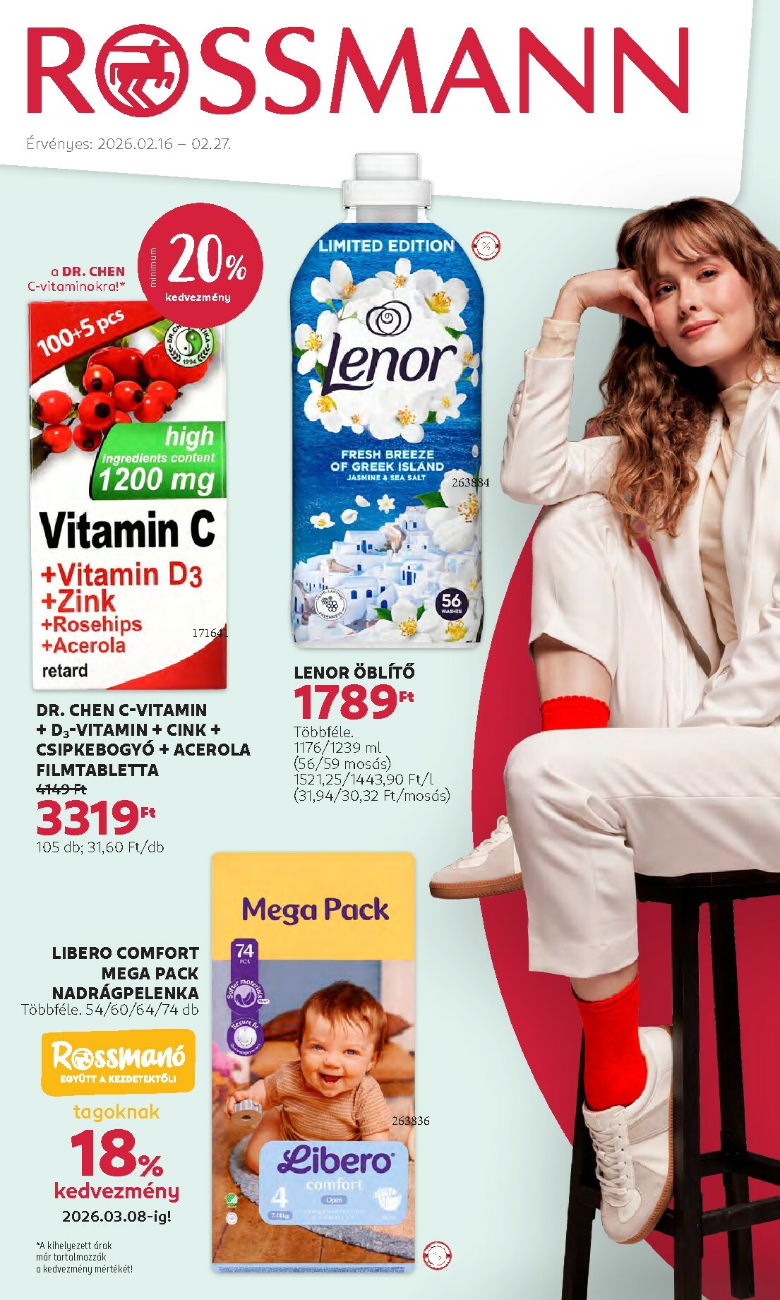 Rossmann akciós újság, érvényes 2026.02.16. - 2026.02.27.