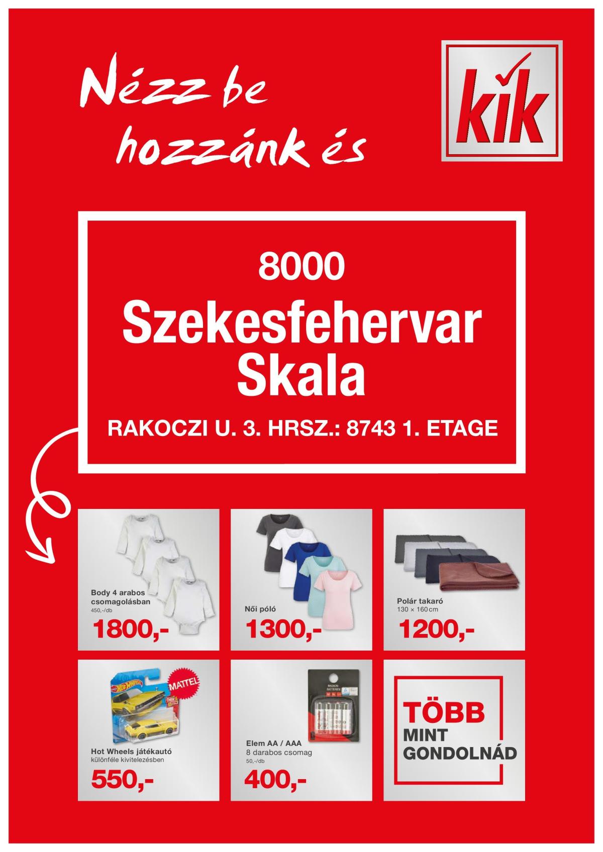 KiK - Szekesfehervar Skala akciós újság, érvényes 12.07. - 12.13.