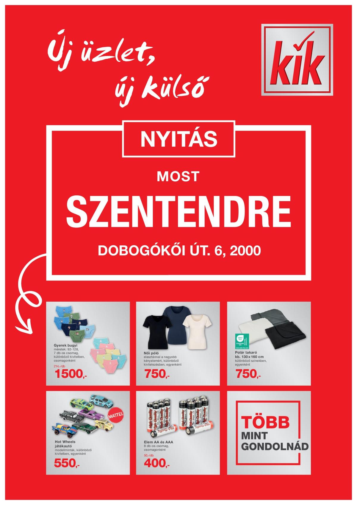 KiK - Szentendre akciós újság, érvényes 05.05. - 05.12.