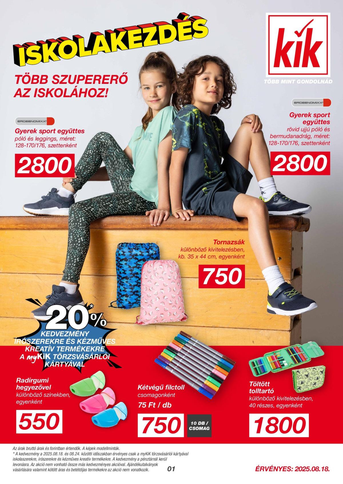 KiK akciós újság, érvényes 08.18. - 08.24.