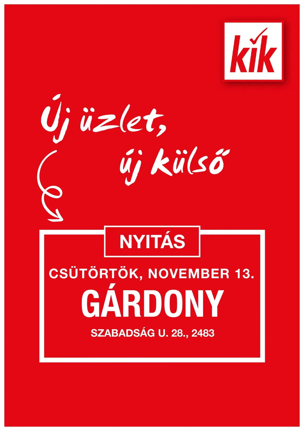 KiK - Gárdony akciós újság, érvényes 11.11. - 11.16.