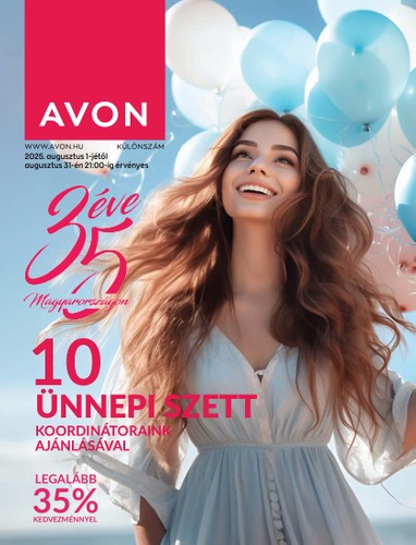 Avon - Nyári katalógus akciós újság, érvényes 08.01. - 08.31.