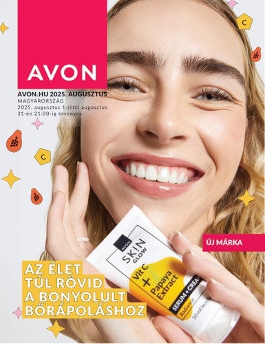 Avon akciós újság, érvényes 08.01. - 08.31.