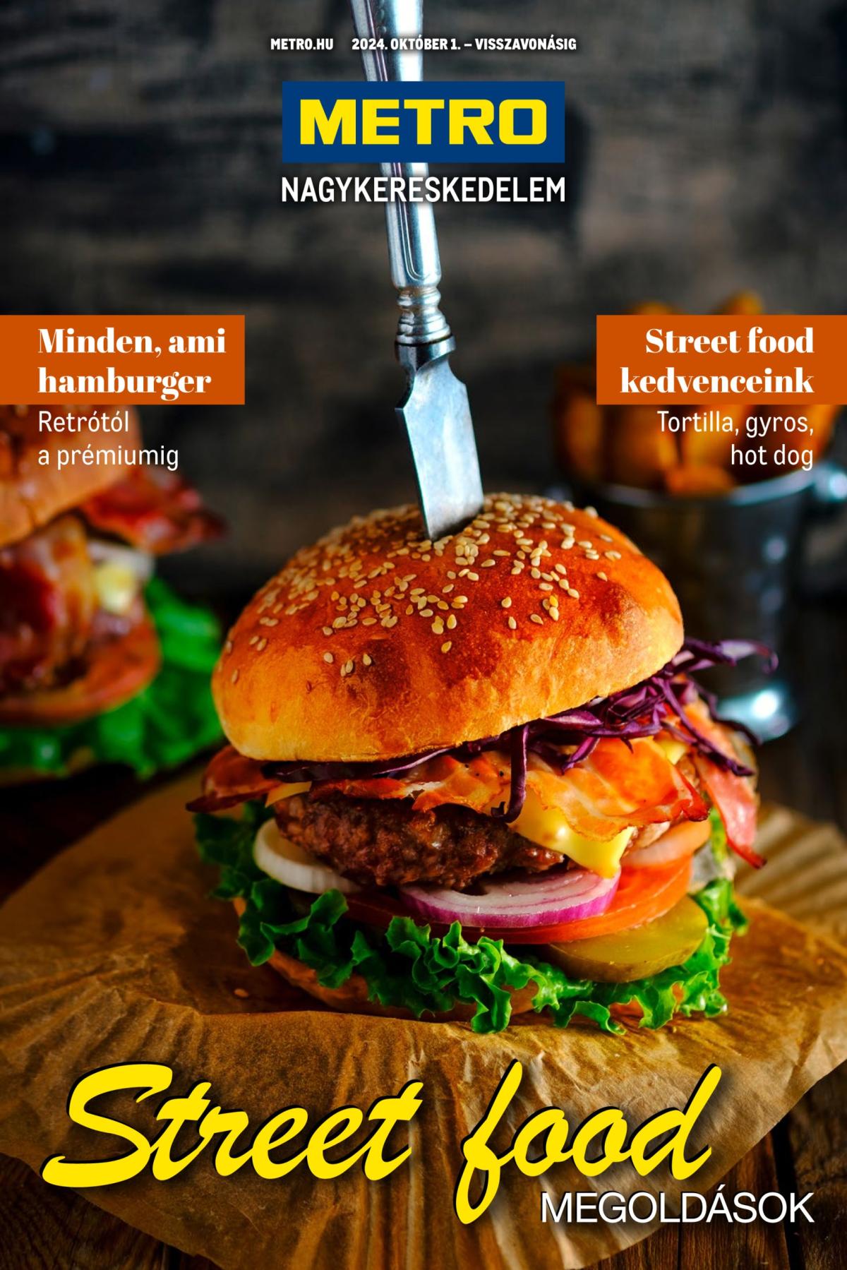 Metro - Street food megoldások akciós újság, érvényes 10.01. - 04.30.