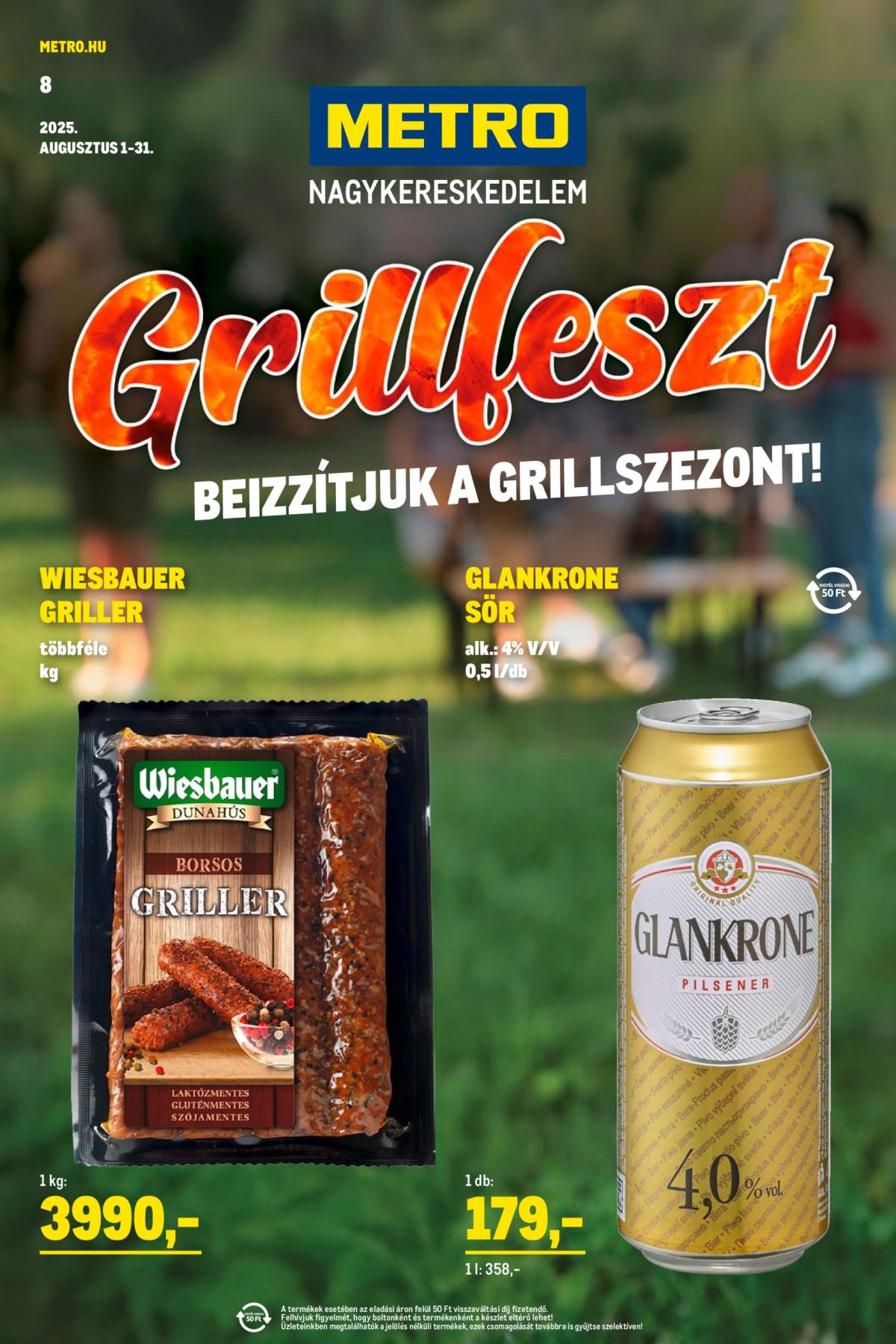 Metro - Grillfeszt akciós újság, érvényes 08.01. - 08.31.