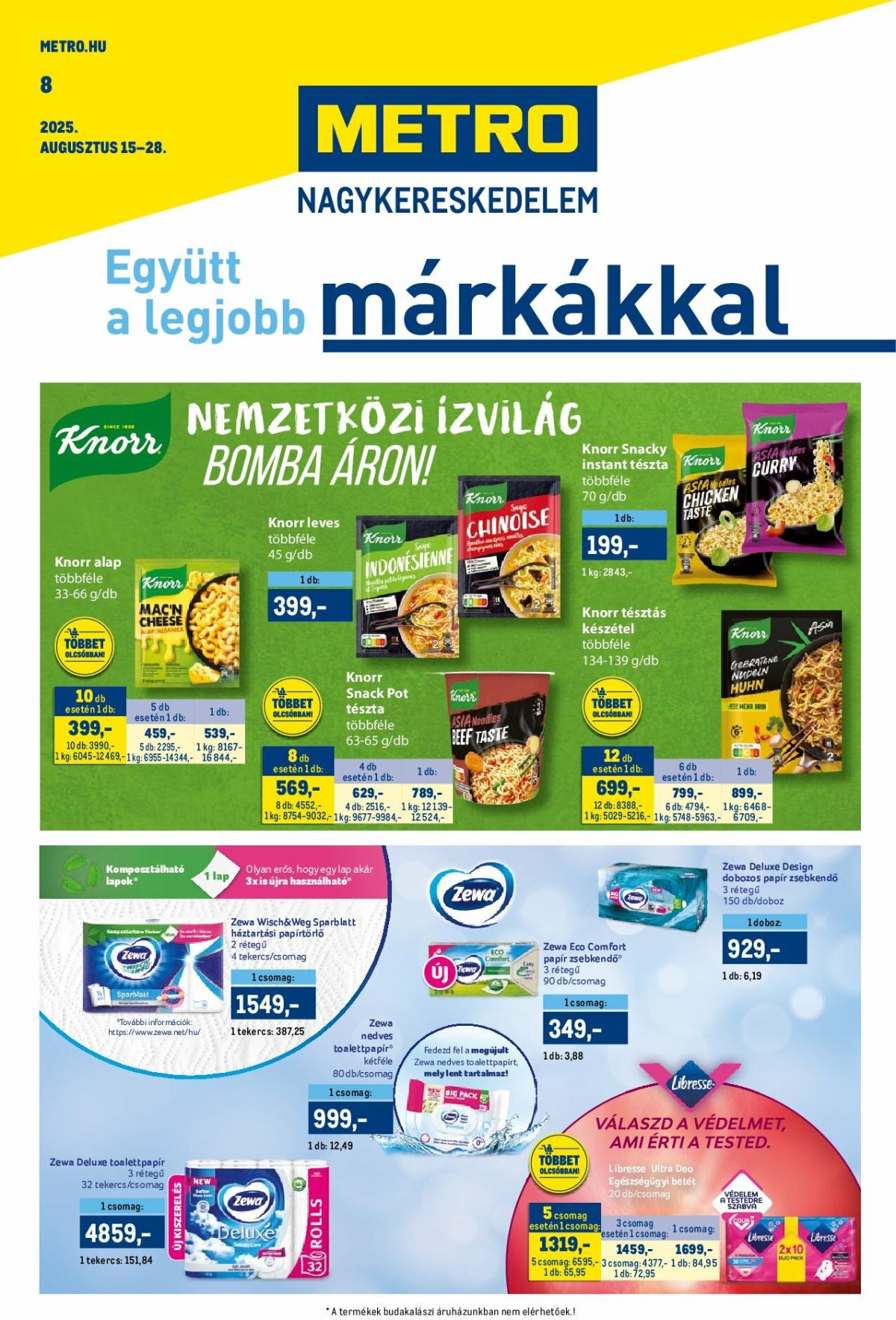 Metro - Márkák katalógus akciós újság, érvényes 08.15. - 08.28.