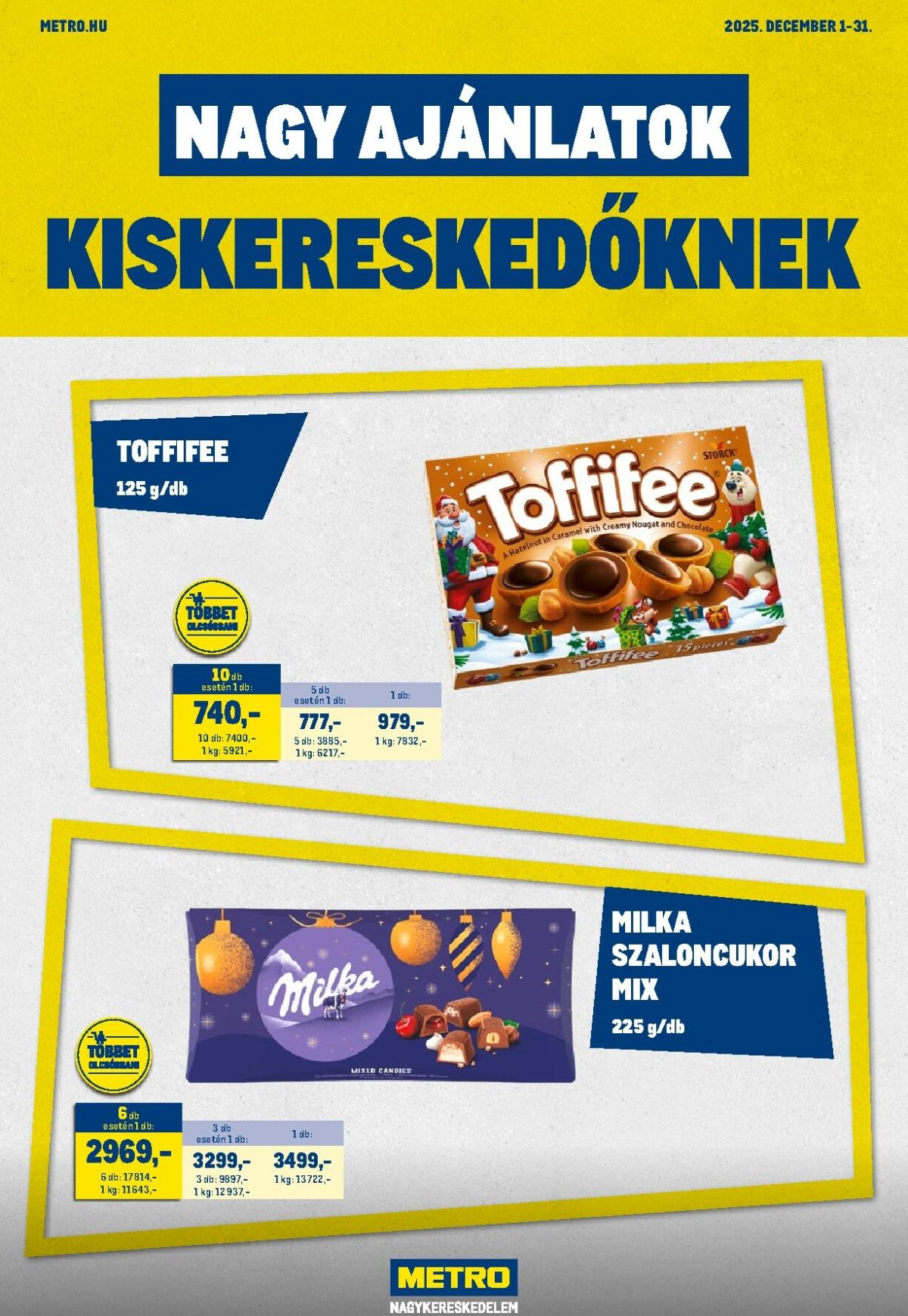 Metro - Nagy Ajánlatok Kiskereskedőknek akciós újság, érvényes 12.01. - 12.31.