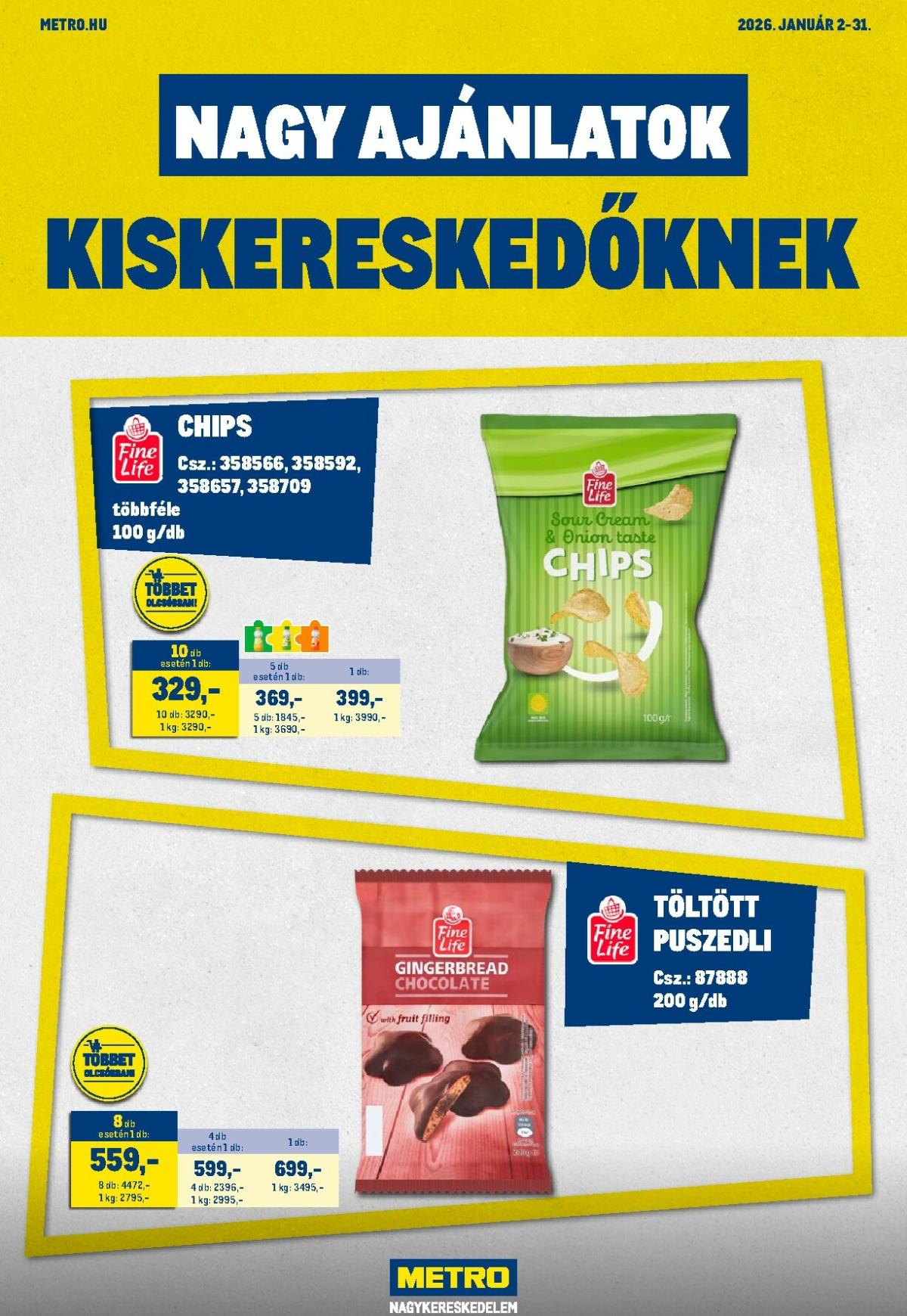 Metro - Nagy Ajánlatok Kiskereskedőknek akciós újság, érvényes 01.02. - 01.31.