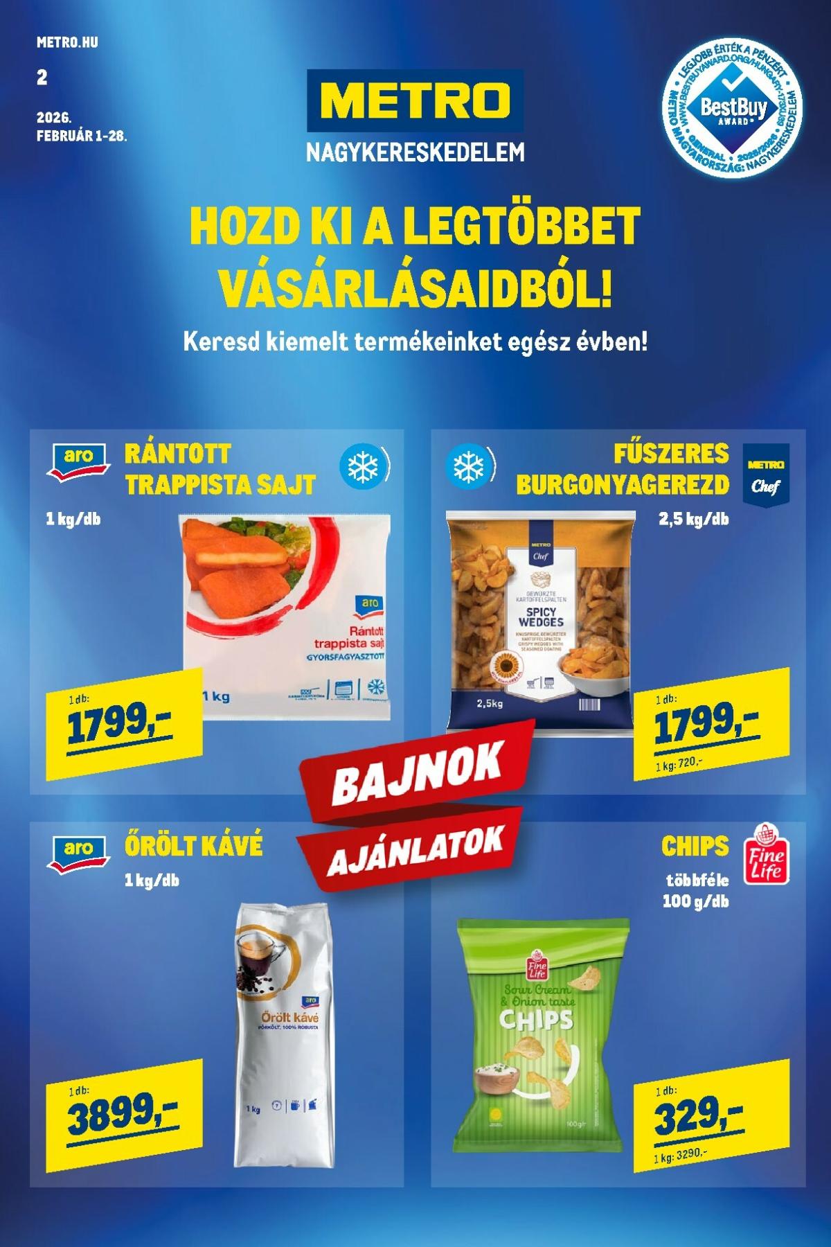 Metro akciós újság, érvényes 2026.02.01. - 2026.02.28.