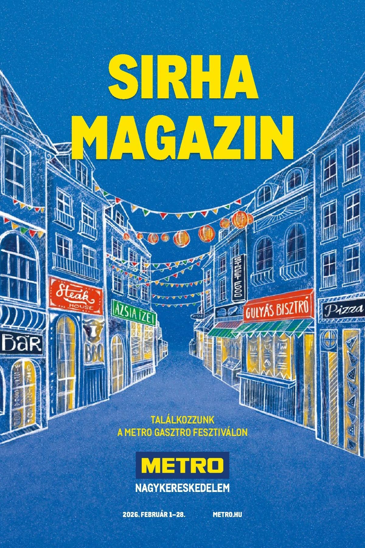 Metro - Sirha magazin akciós újság, érvényes 2026.02.01. - 2026.02.28.