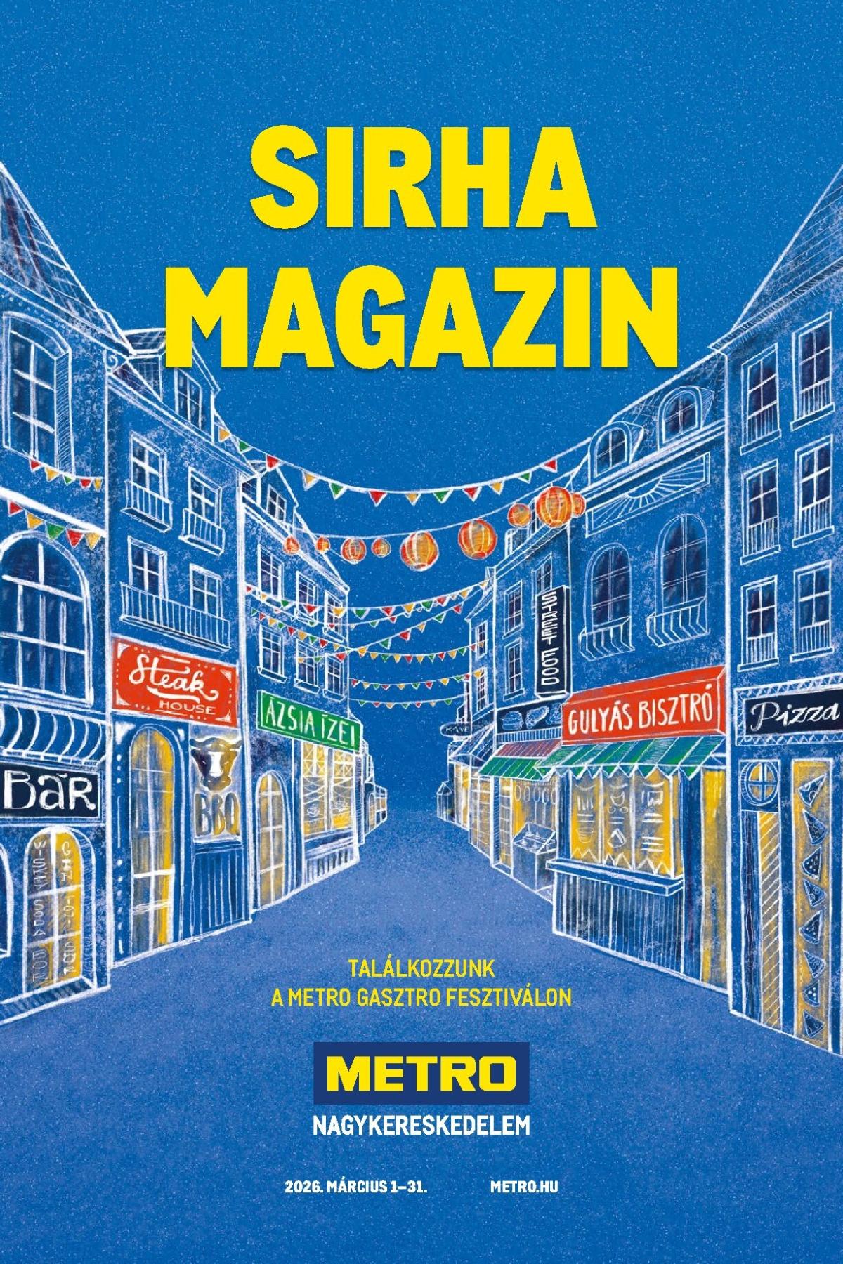 Metro - Sirha magazin akciós újság, érvényes 2026.03.01. - 2026.03.31.